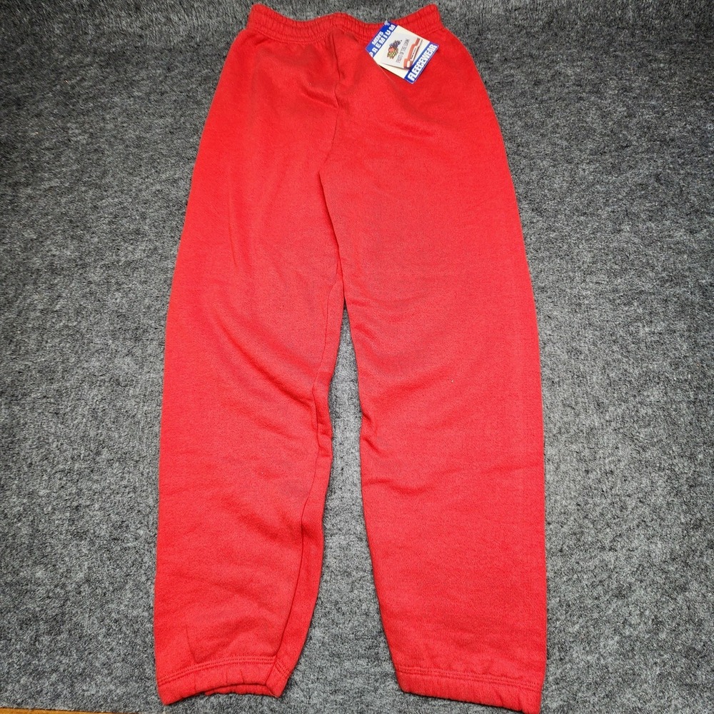 Fruit of the Loom Mens Premium Fleecewear Sweatpants Red Medium Deadstock NOS